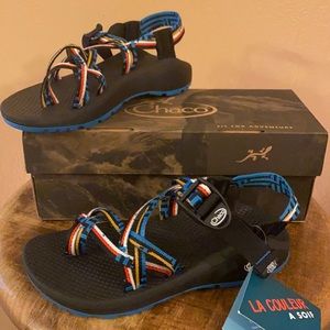 Women Chaco ZCloud X2 Sandal Misprint Blue 6M